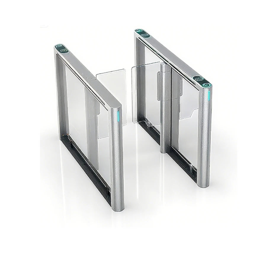 All-In-One Speed Gate Pedestrian Access Control System Face Recognition Visitor Turnstiles for Office Building & Exhibition Hall