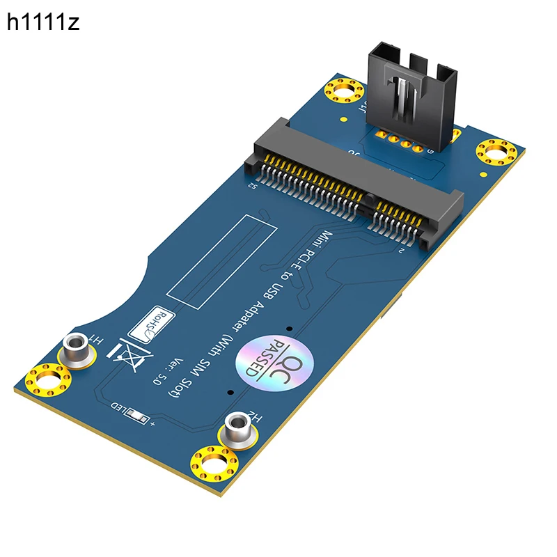 

Адаптер Mini PCIE — USB 2.0 + слот для SIM-карты для модуля WWAN/LTE Mini PCI Express — плата USB Riser с 9-контактным кабелем для настольных ПК