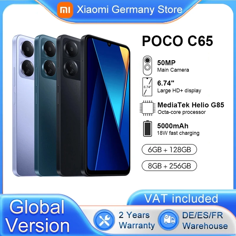 Global Version POCO C65 Smartphone MTK Helio G85 NFC 6.74 