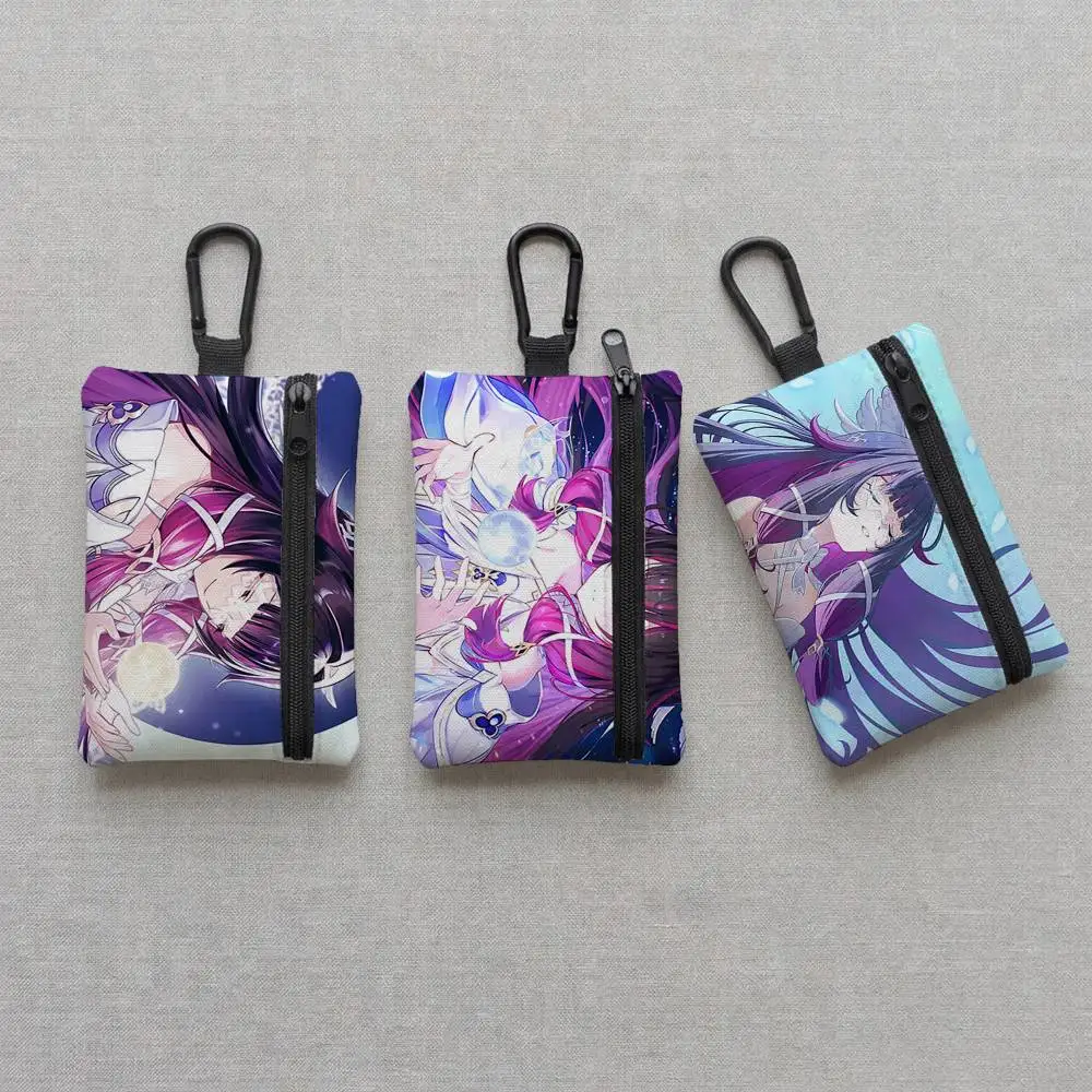 Anime Game Genshin Impact Columbina Everyday Oxford Cloth Zipper Coin Purse - Lightweight Card Holder & Hanging Key Pouch