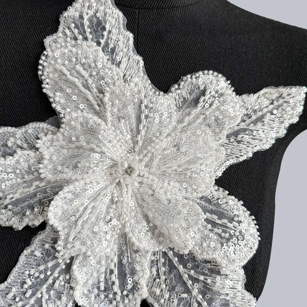 Polyester fibre Chest Flower Embroidery Women's Clothing Brooch Accessories Multi-layer Sequin Children's Clothing