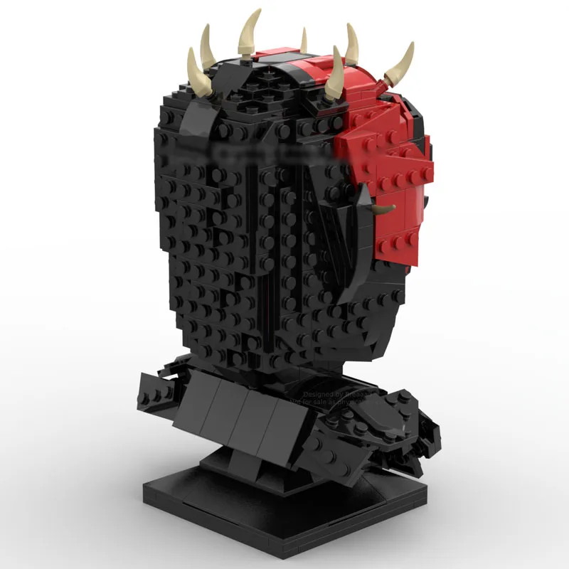 592PCS MOC Star Battle Maul Helmet Model Building Blocks Bricks DIY Creative Assembly Education Toy Kids Adult Birthday Gift view 3