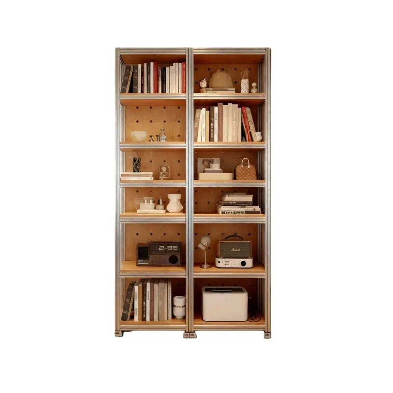 Solid wood multi-functional display cabinet, aluminum profile study storage cabinet, ocean plate multi-layer custom disassembly