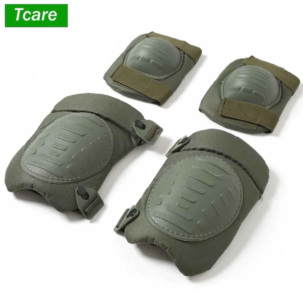 4Pcs/Set Tactical Knee Elbow Protective Pads Combat Paintball Skate Outdoor Sports Safety Guard Gears