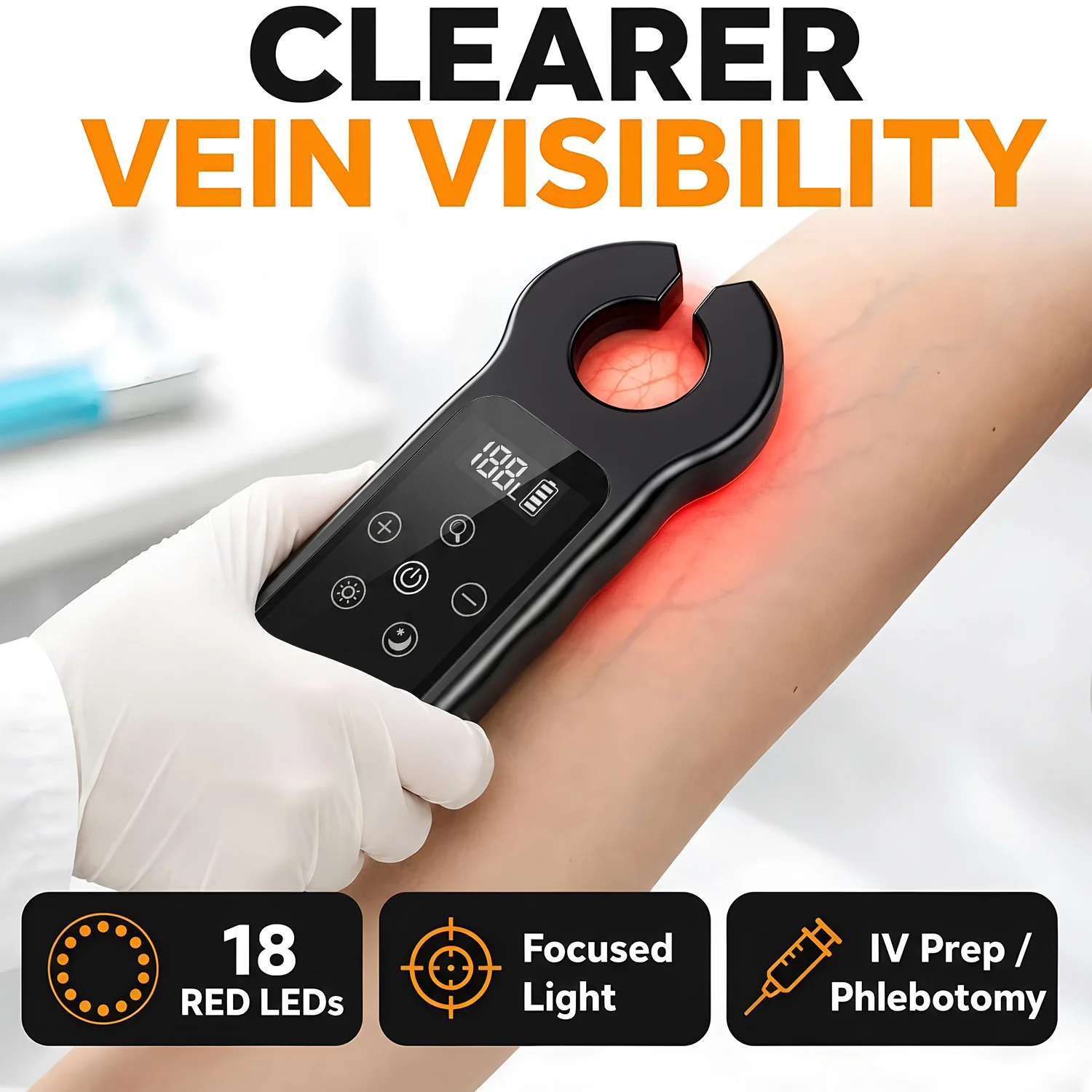 USB Handheld Infrared Vein Detector Medical Blood Vessel Locator Machine LED Vein Scanner Portable Vein Finder Device Lamp  ﻿