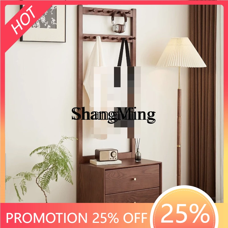 SM wood bedside table, coat rack, integrated removable home bedroom, master bedroom, new storage storage cabinet