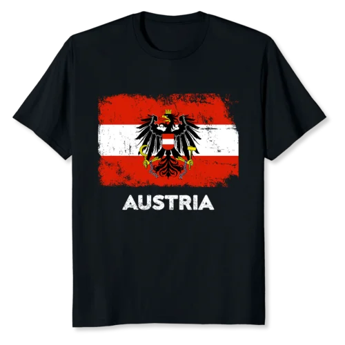 

NEW LIMITED Austria Coat Of Arms Symbol Austria Flag T-Shirt