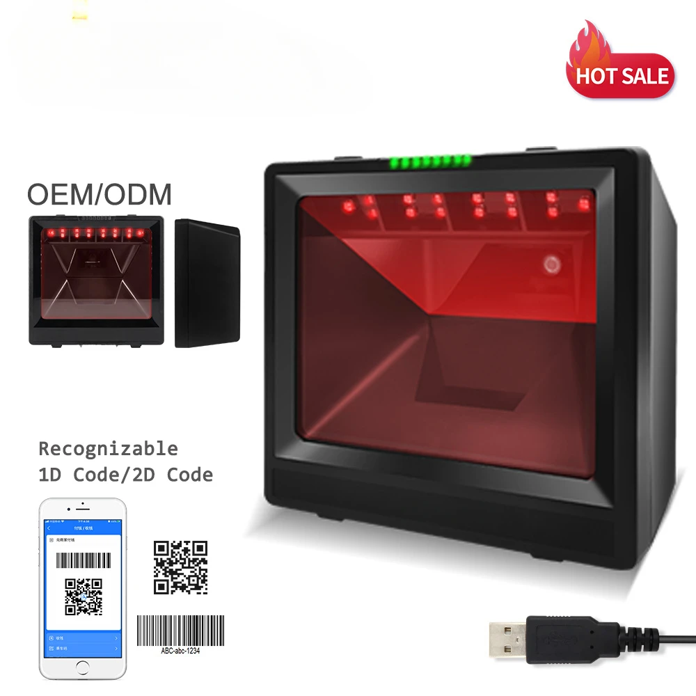 

Настольный сканер QR-кода, всенаправленный, автоматический, громкой связи, USB QR-захват, CMOS-штрих-код со ПК, планшета