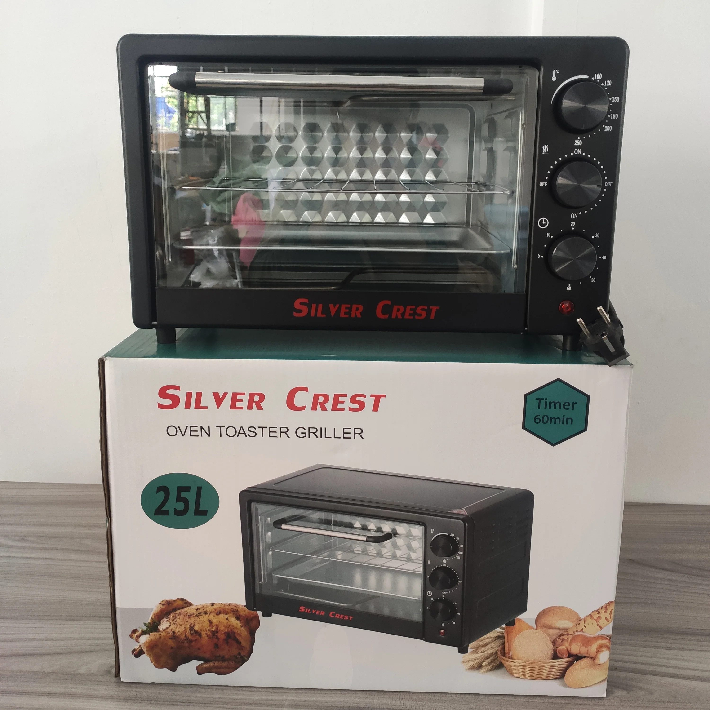 25l Small Kitchen Appliances Toaster Oven Mini Electric Oven for Cake Baking