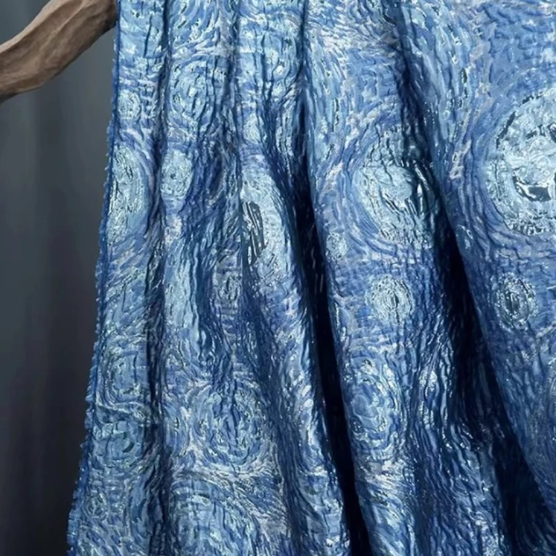 

Starry Painting Jacquard Curtains Fabric Handmade Sewing Home DIY Bag Skirt Clothing Designer Textile Decoration Crafts Material