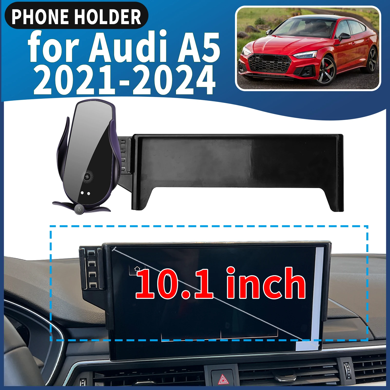 fit for Audi A5 2021-2023 2024 10.1 inch Car Phone Holder Mount Vehicle-Specific GPS Navigation Easy Installation accessoires