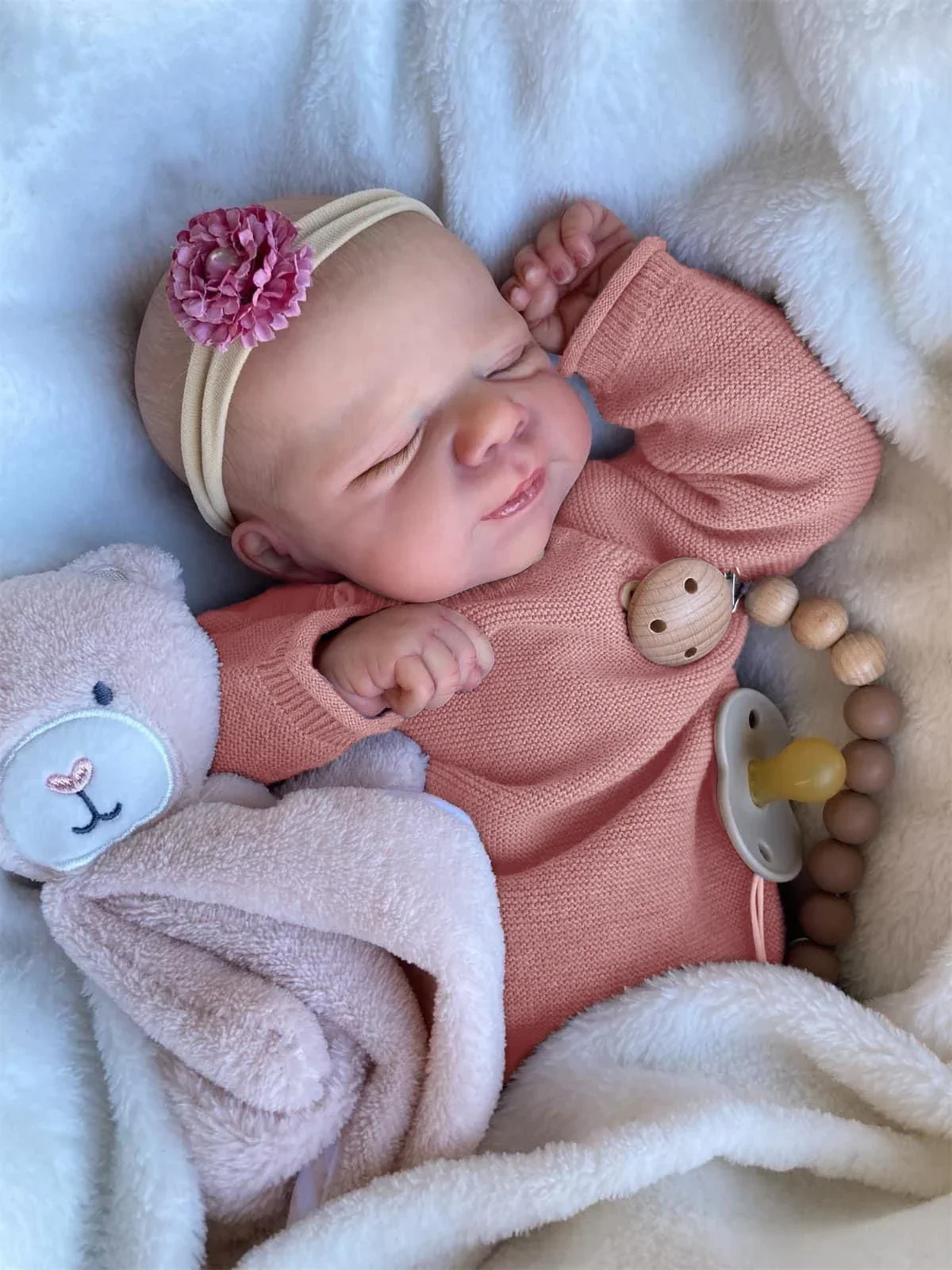19inch Pascale Soft Cloth Body Cuddly Reborn Doll Lifelike Multiple Layers Painting 3D Skin Hand Painted Hair Visible Veins