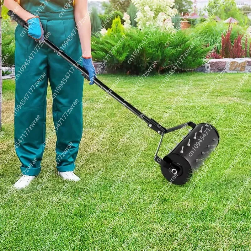 18/21 Inch Manual Lawn Aerator with Detachable Handle for Lawn Care