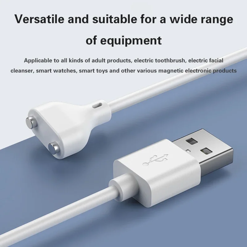2pin 10mm For Rechargeable Adult Toys DC Vibrator Magnetic Cable Cord USB Power Supply Charge connector Cable Sex Products