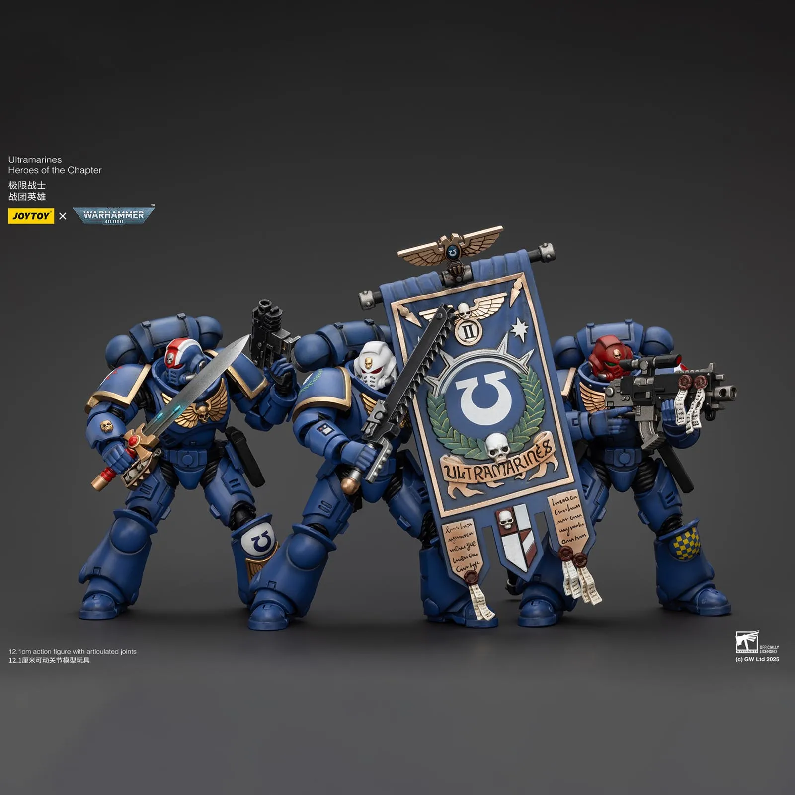 JOYTOY Warhammer 40000 1/18 Ультрамарины Герои Главы 12,1 см Фигурки Коллекционные модели Детские игрушки в подарок JT2498