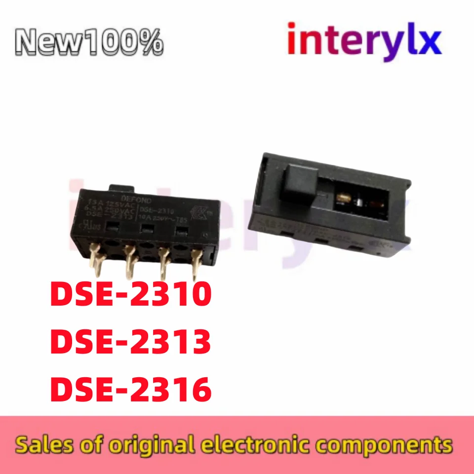 1Pcs/Lot 8-pin 3-speed sliding switch DSE-2313 DSE-2310 DSE-2316 6.5A 13A 250VAC