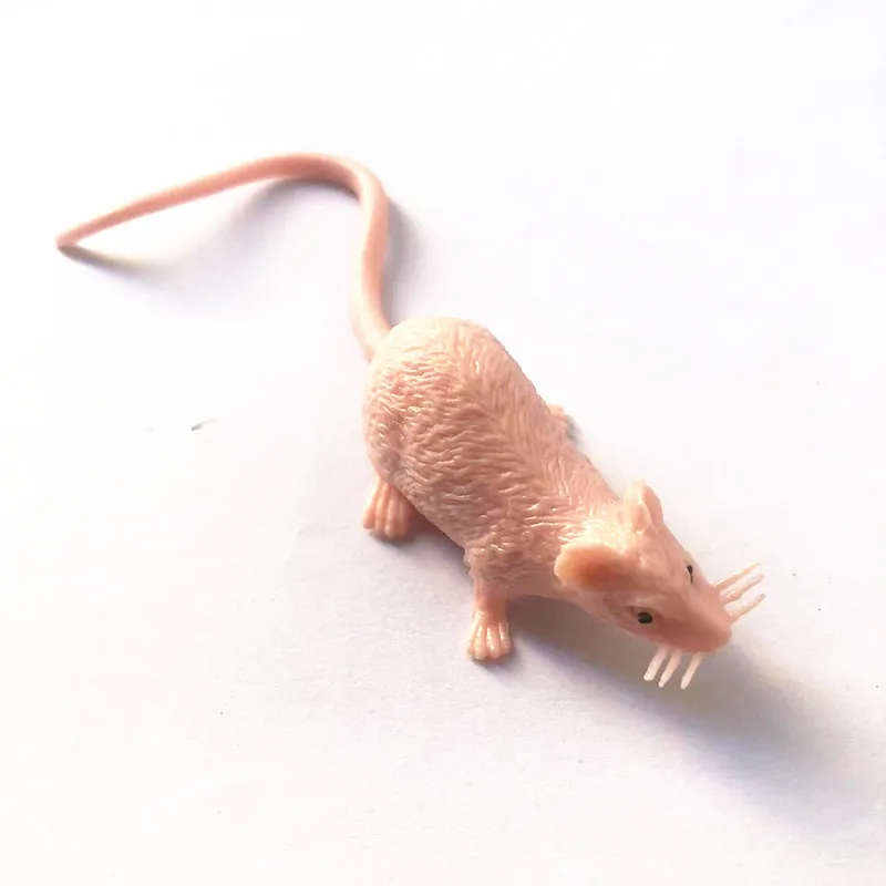 Mini ratón pequeño de 6 piezas para niños, modelo de simulación de ratas falsas, Pranks divertidos, juguetes de utilería, decoración de terror para Halloween