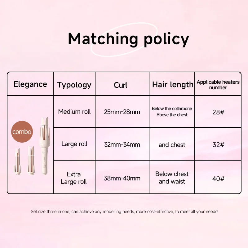 Automatic Hair Curler Negative Ion Ceramic Curling Iron - 40mm Large Wave Perm for Home Use, Lazy Person Electric Curling Wand