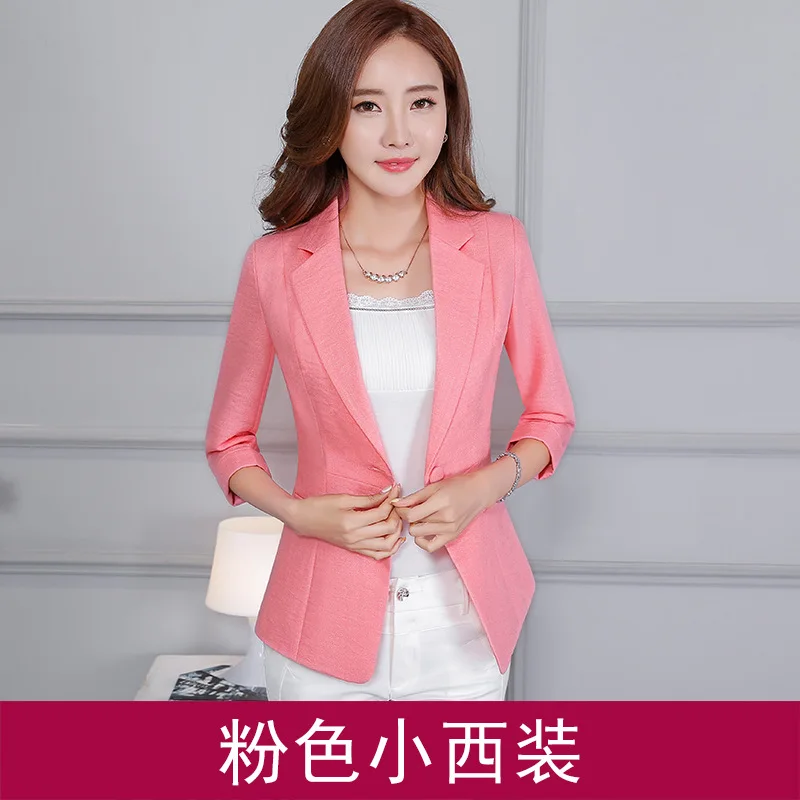 Woman Single Button Blazers Business Office All-match Simple Temperament Soft Fashion Elegant Casual Work Streetwear