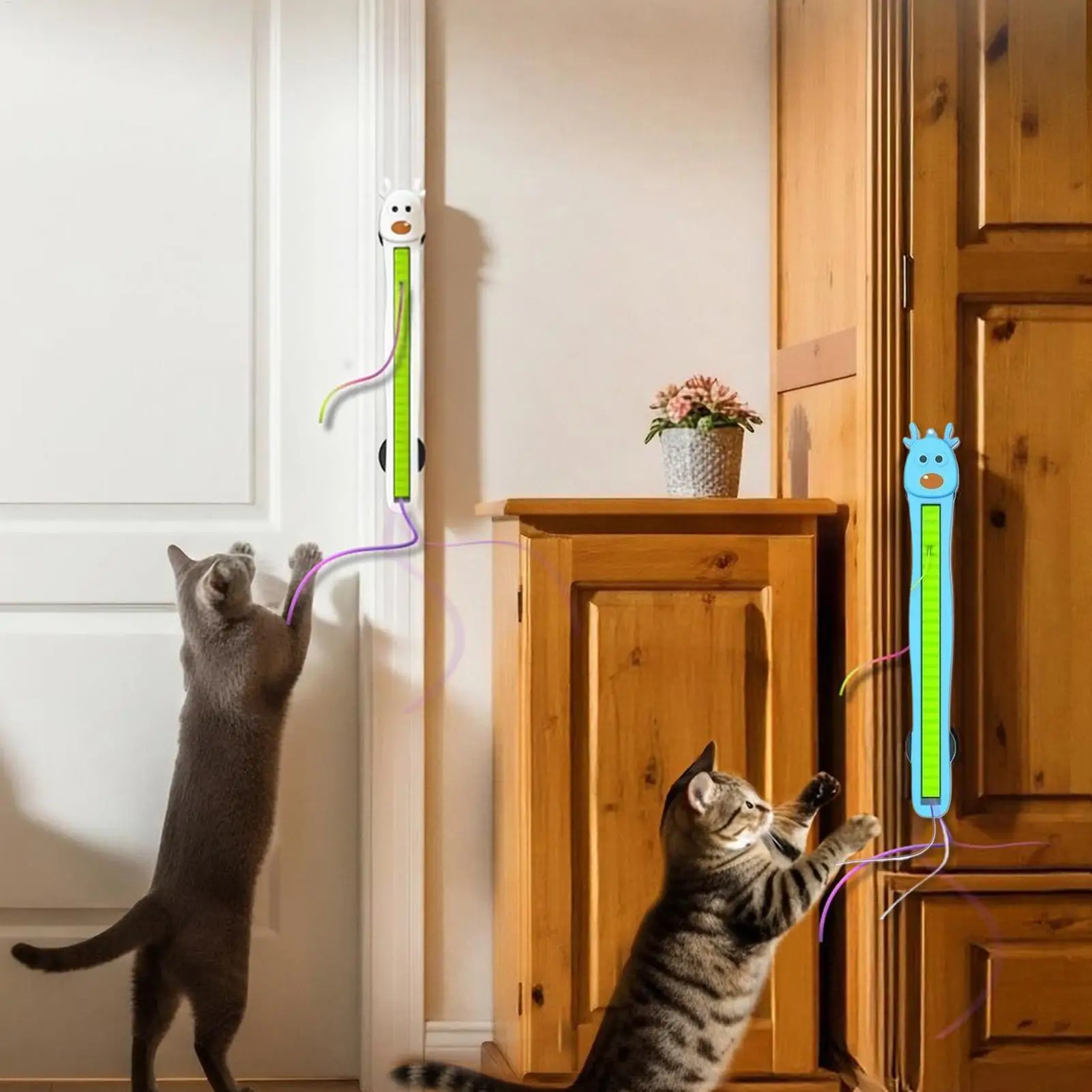 

Электрическая игрушка для кошек, настенная летающая веревка, обогащение, перезаряжаемые игрушки для упражнений для кошек для дома, гостиной, кухни, квартиры