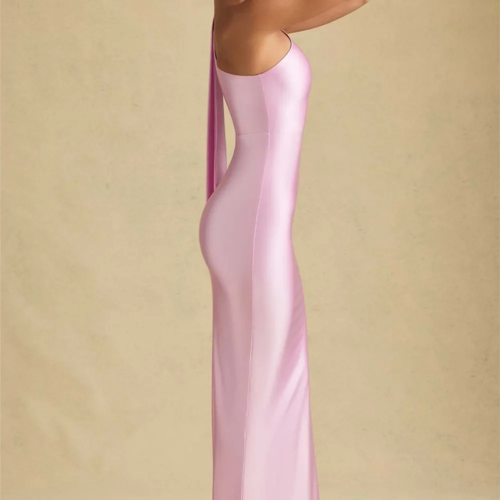 Dresses 2025 Woman Off-the-shoulder Sexy Slim Fit Slit Hip-hugging Dress Temperament Elegant Vestidos Evening Dress Solid Color