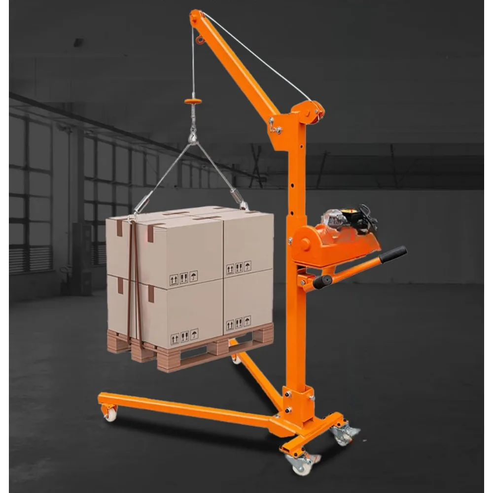 hand crank household electric lifting hoist Portable small crane folding