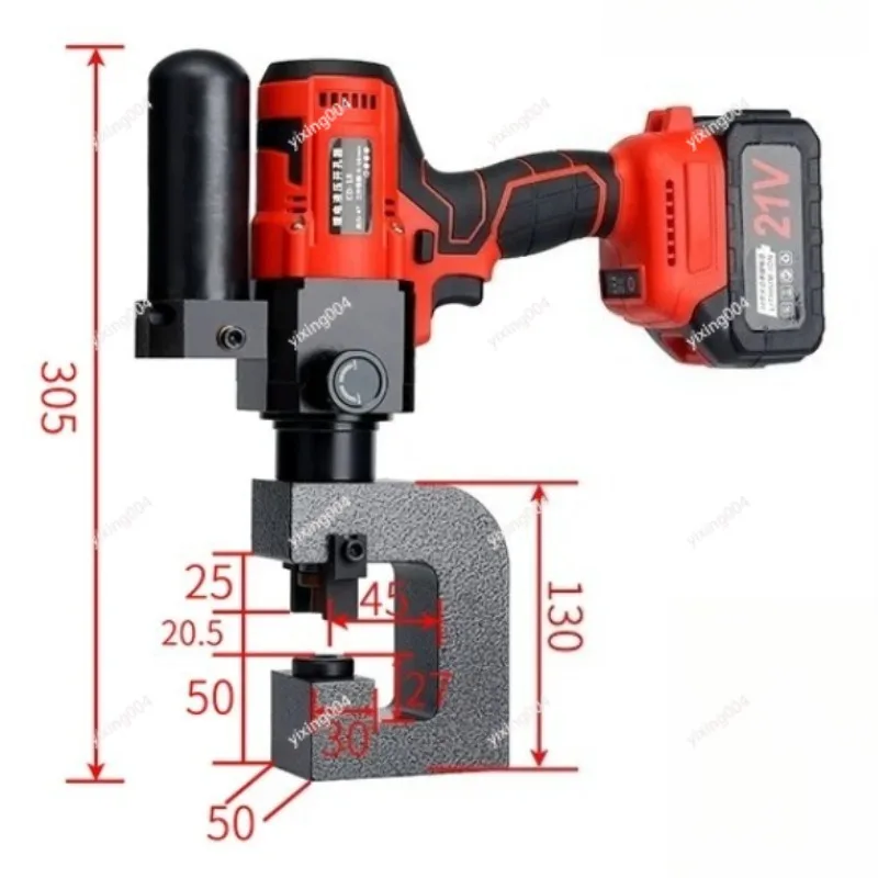Portable Electric Hole Punch Tool, Hydraulic Puncher for C Z Steel and Cable Tray