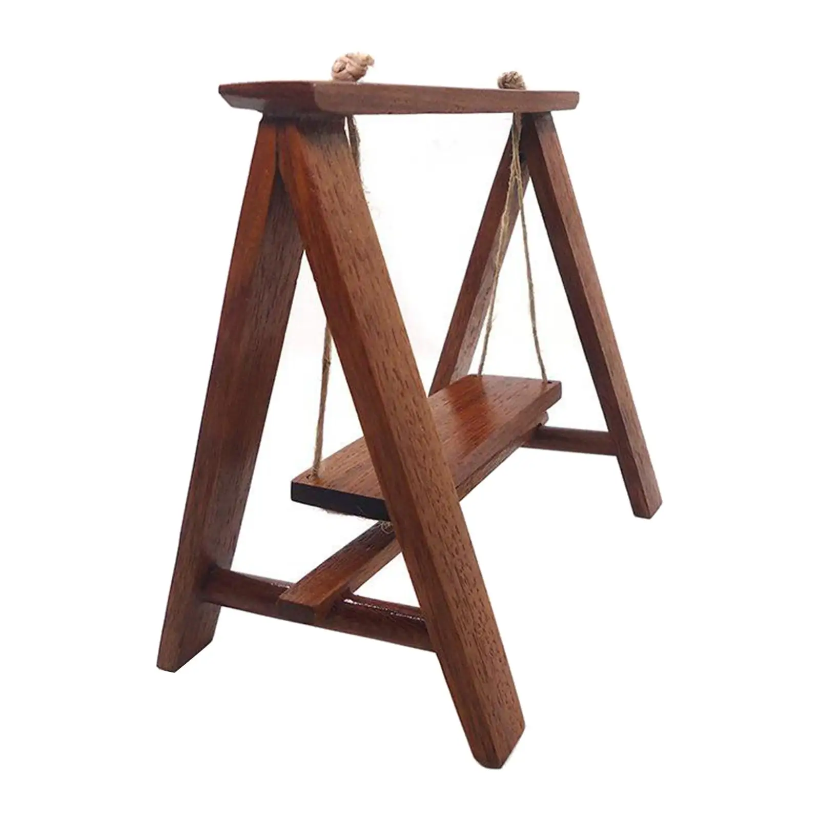 1:12 Dollhouse Miniature Swing Hammock Hanging Wooden Swing Accessories