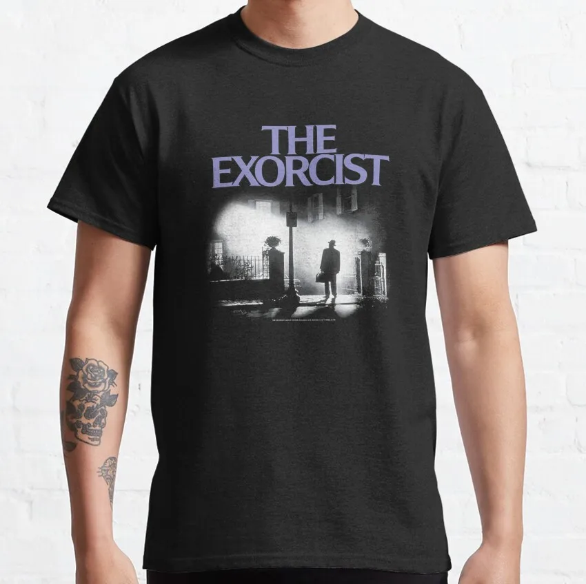 The exorcist purple Vintage Movie Horror Halloween Scary Devil movie Unisex T-Shirt 100% Cotton Amazing Tees  Clothing Plus Size