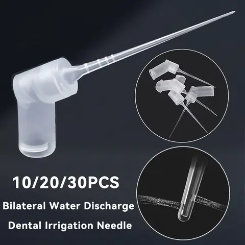 Bilashmart 30pcs/pack 30G Dental Endo Irrigation Needle Tip Dental Root Canal Lateral Irrigation Needle Dentristry Rinse Tip Dia 0.3mm