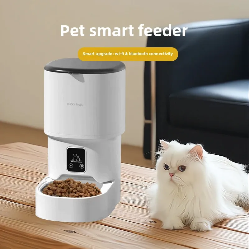 

Автоматическая Wi-Fi кормушка для животных с камерой, умный дозатор корма с таймером для собак и кошек, автоматическая кормушка с дистанционным управлением