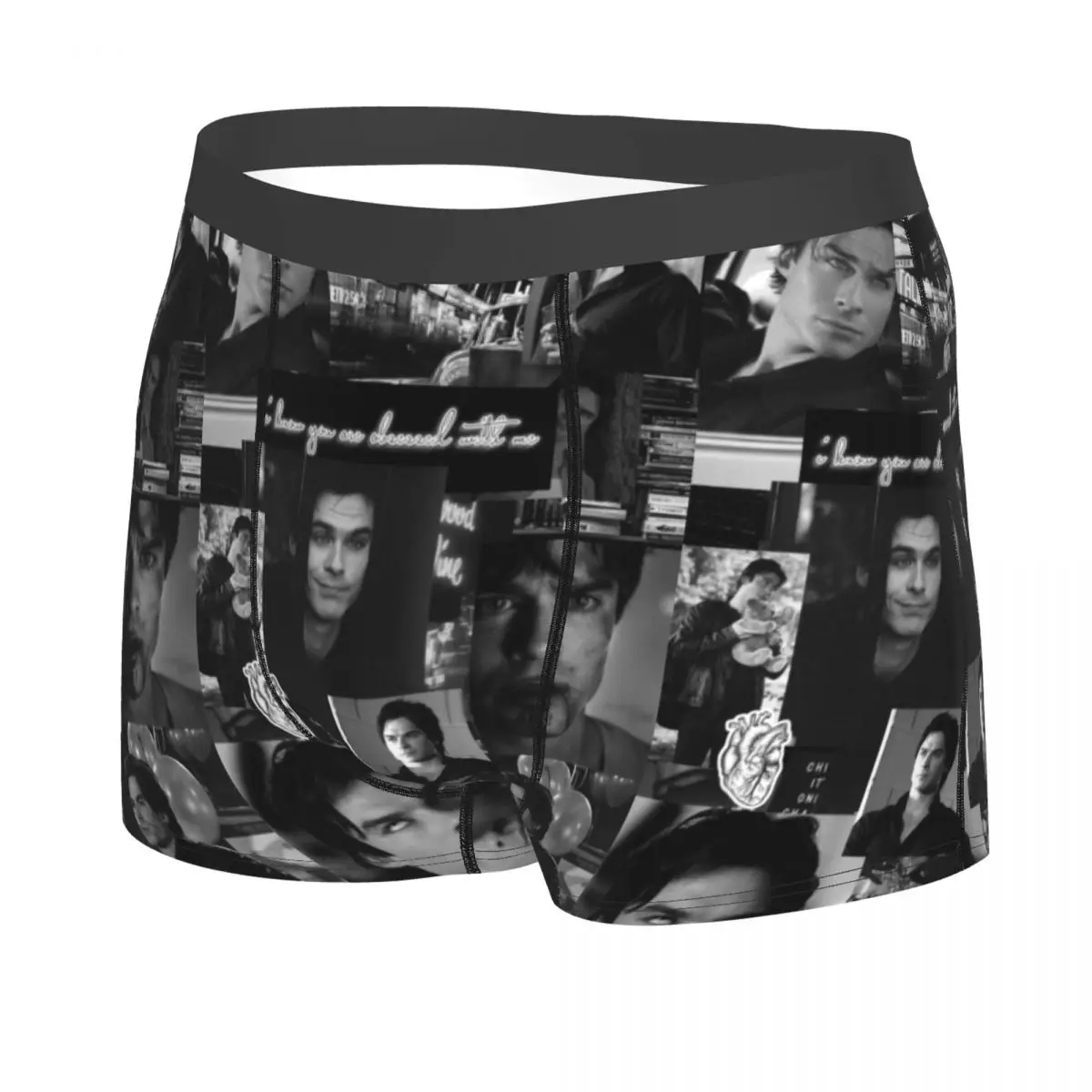 Custom The Vampire Diaries Boxer Shorts Men 3D Printed Male Soft Damon Salvatore Underwear Panties Briefs