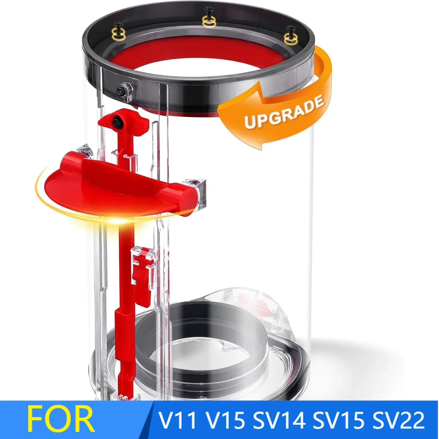

Vacuum Bin Replacement Upgraded Dust Bin Compatible with Dyson V11 V15 SV14 SV15 SV22 Canister Parts 970050-01 965443-01
