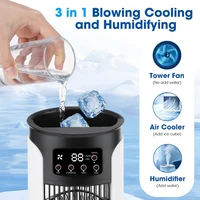 Ventilateur de refroidissement portable 3 en 1, refroidisseur d'air à 6 vitesses avec humidificateur et veilleuse LED pour la maison et le bureau 6