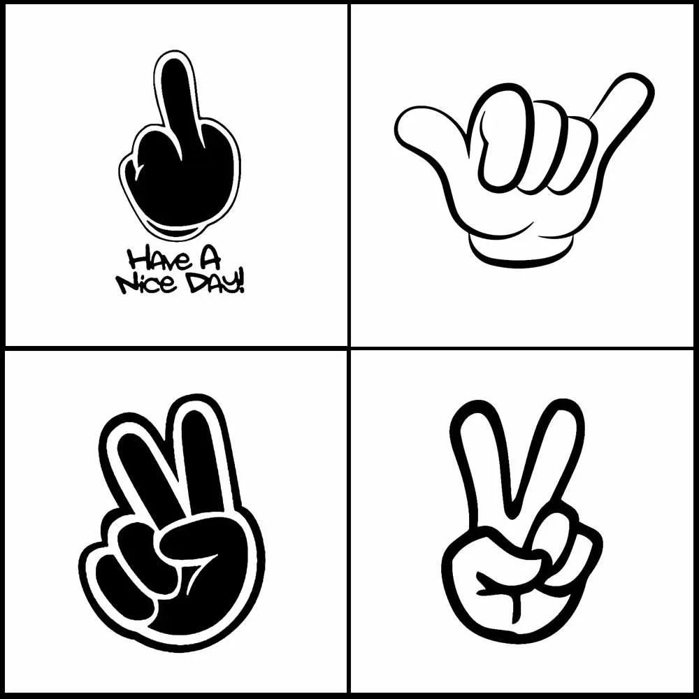 HAVe A Nice DAY ! Funny Peace Hand Love Car Sticker Vinyl Decal Decor and Motorcycle Decals Car-styling