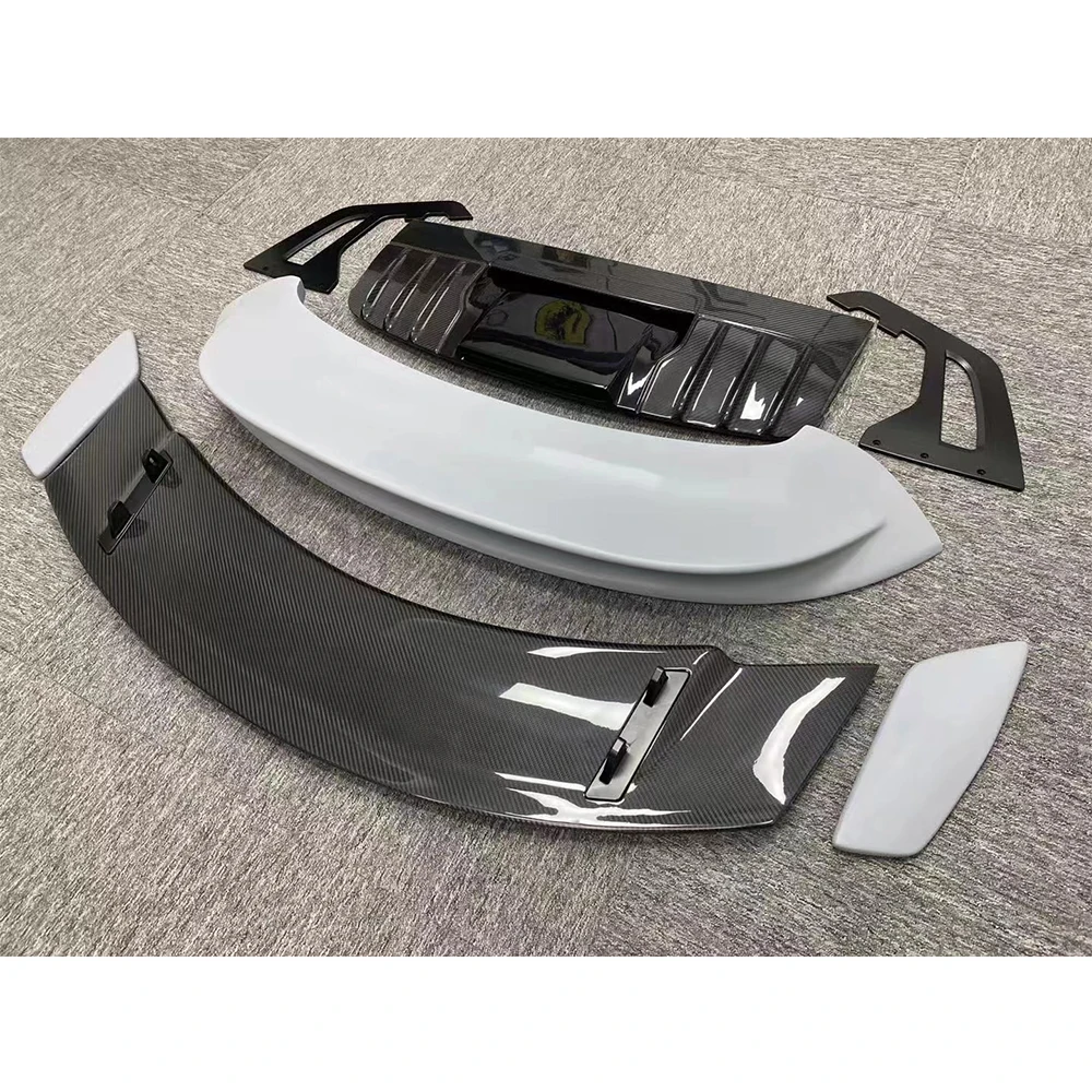 Alerón trasero de fibra de carbono seco estilo GT3 para 992 Porsche 911, Kit de carrocería de Carrera 2019 +