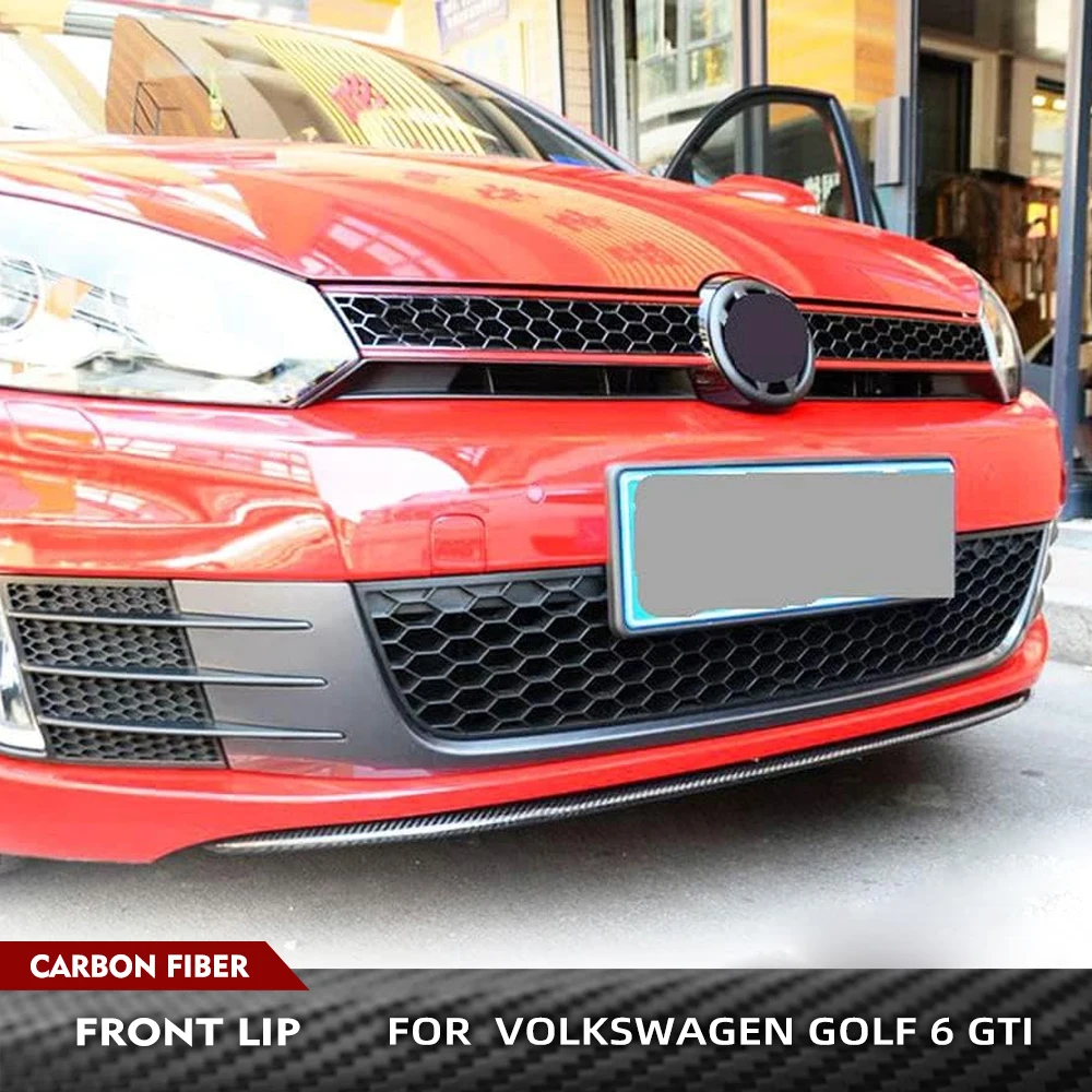 

Carbon Fiber / FRP Black Car Front Bumper Lip Spoiler Splitters Aprons For Volkswagen VW Golf 6 MK6 GTI 2010 2011 2012 2013