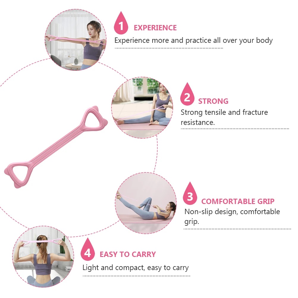 

Fitness Pull Strap Elastic Yoga Resistance Band Lightweight Tear-Resistant Comfortable Grip Equipment for Slimming Home Gym