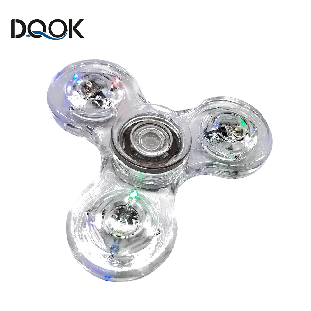 Luminous LED light Fidget Spinner Hand Top Spinners Glow in Dark Light EDC Figet Spiner Finger Stress Relief Toys