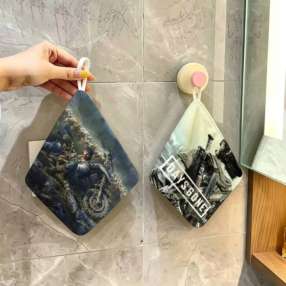 Game Days Gone Household Hanging Towel, Polyester Cotton Hand Wiping Towel, Sturdy for Bathroom Bedroom