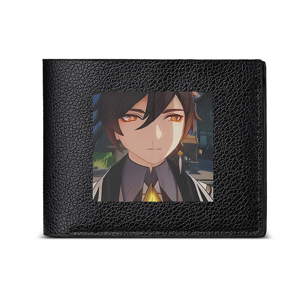 Mysterious Anime Character Portrait Men's Wallet Card Holder Casual Business Fashion Print Design Stylish Daily Accessory