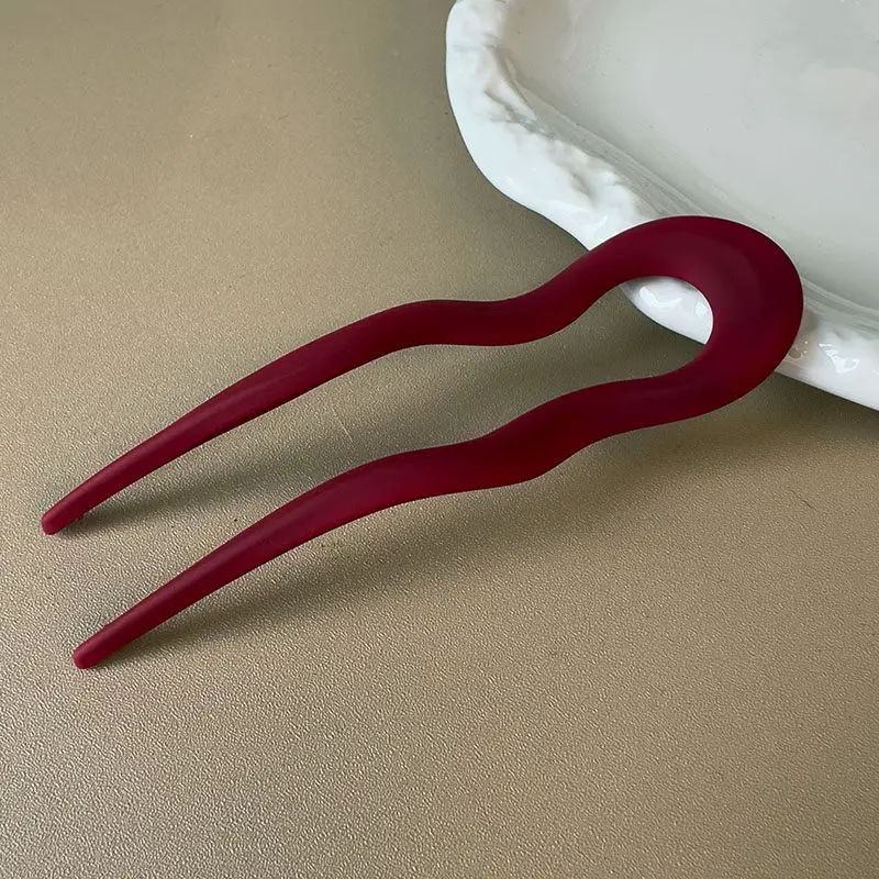 1/4pcs Simple Frosted U-Shaped Hairclip For Women Elegant Back Of The Head Hairpin Fashion Girl Twist Clip Hair Accessories view 6
