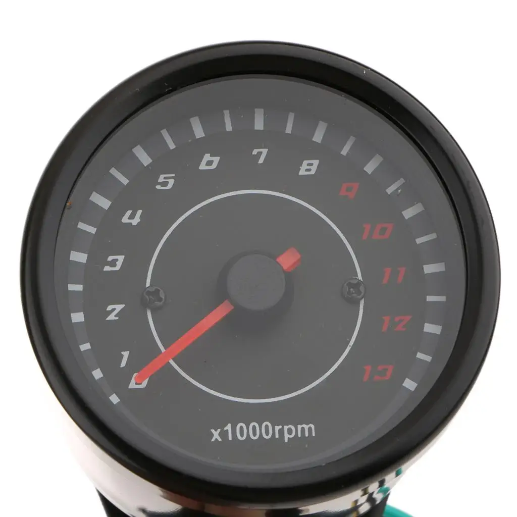 

Motorcycle Meter Aluminum Tachometer Bracket with LED Backlight Waterproof RPM Gauge for Motorbike Dashboard Analog Display