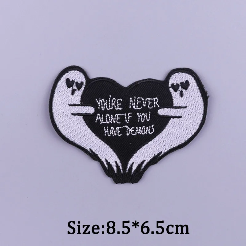 Van Gogh Stickerei Patches Für Kleidung Jesus Kreuz Patch Aufkleber DIY Eisen Auf Patches Für Kleidung Brief Punk Abzeichen Applique – Detail 34