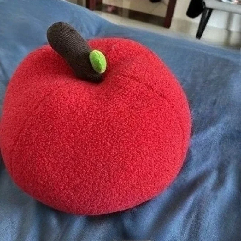 28/38cm Christmas Stuffed Soft Fruit Plush Toy Red Apple Pillow Sofa Cute Pillow Doll Stuffed Plush Plants Xmas Birthday Gift