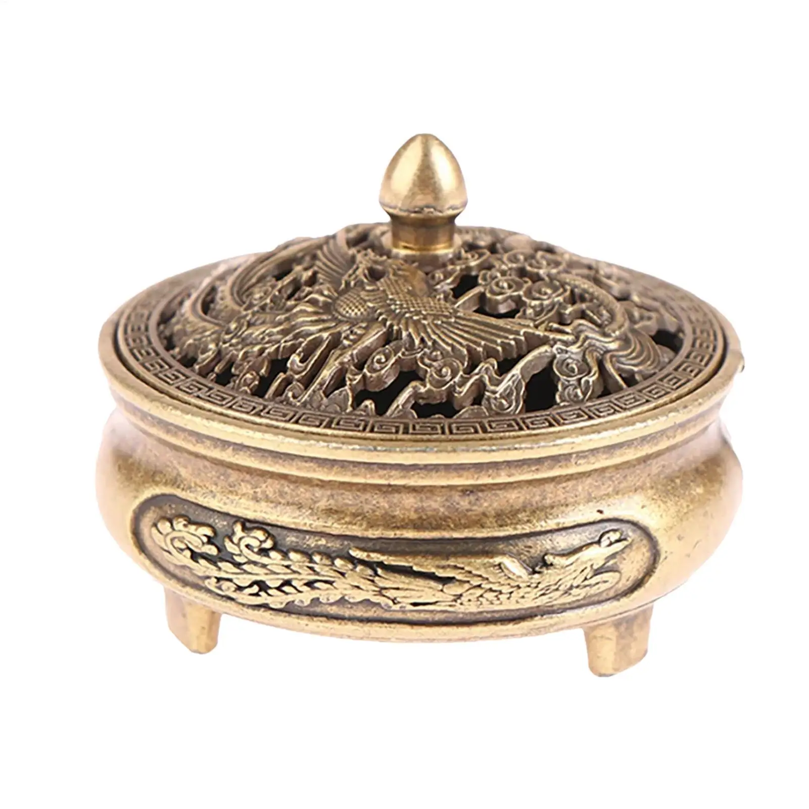 Dragon And Phoenix Plate Incense Burner - Antique Incense Burner - Line Incense Agarwood Incense Burner - Buddha Incense Incense