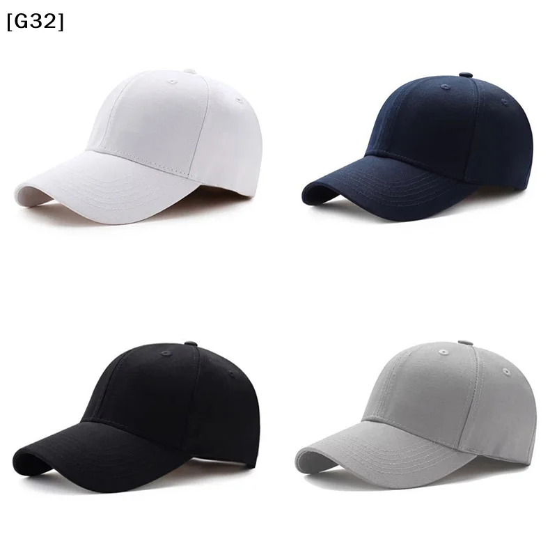 Unisex Plain Curved Brim Baseball Cap, Adjustable Solid Color Sun Visor Hat, Multiple Colors Available[G32]