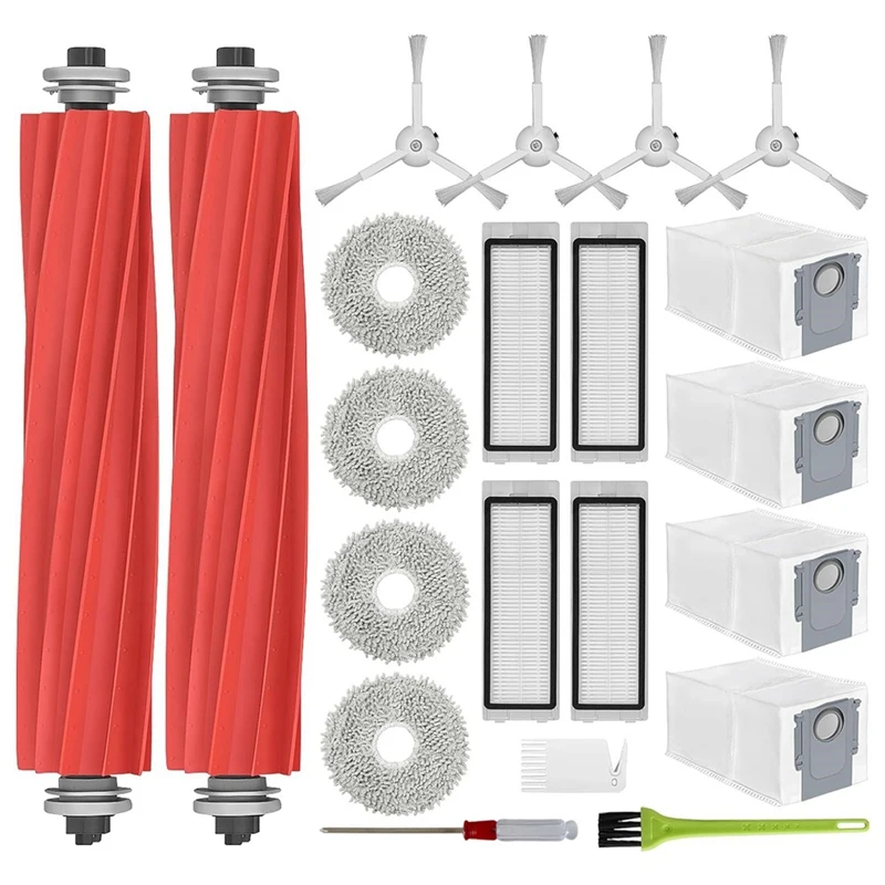 

ABLU-Accessories For Roborock Q Revo Replacement Parts Robot Vacuum Cleaner Main Side Brush Hepa Filter Mop Cloth Dust Bags