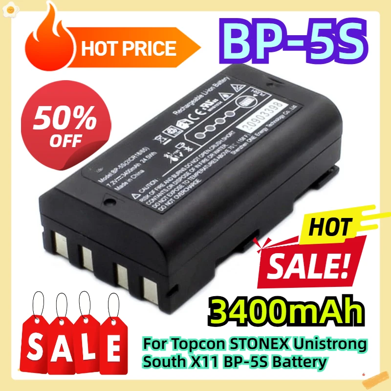 

BP-5S 3400mAh For Topcon STONEX Unistrong South X11 BP-5S Battery