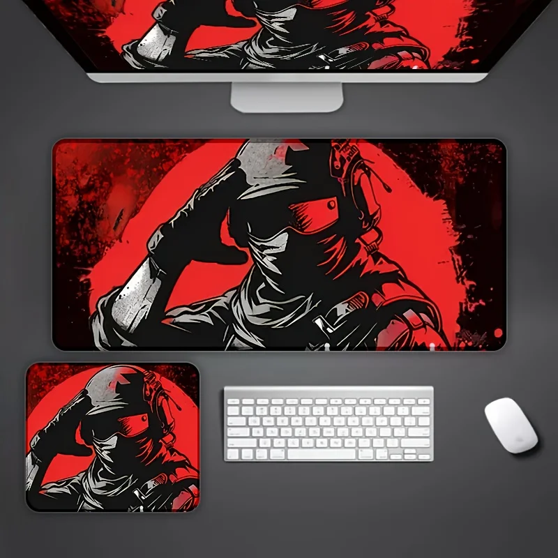 Red soldier Design Large Gaming Mouse Pad Rubber Extended Mouse Mat Desk pad Non-slip Base Office Gaming Computer Accessories